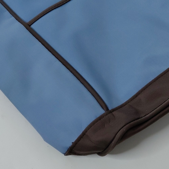 Curves Blue and Brown Tote Bag - Picture 5 of 12